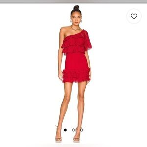 Tularosa Ashley Lace Mini Dress in Cherry Red
Tularosa